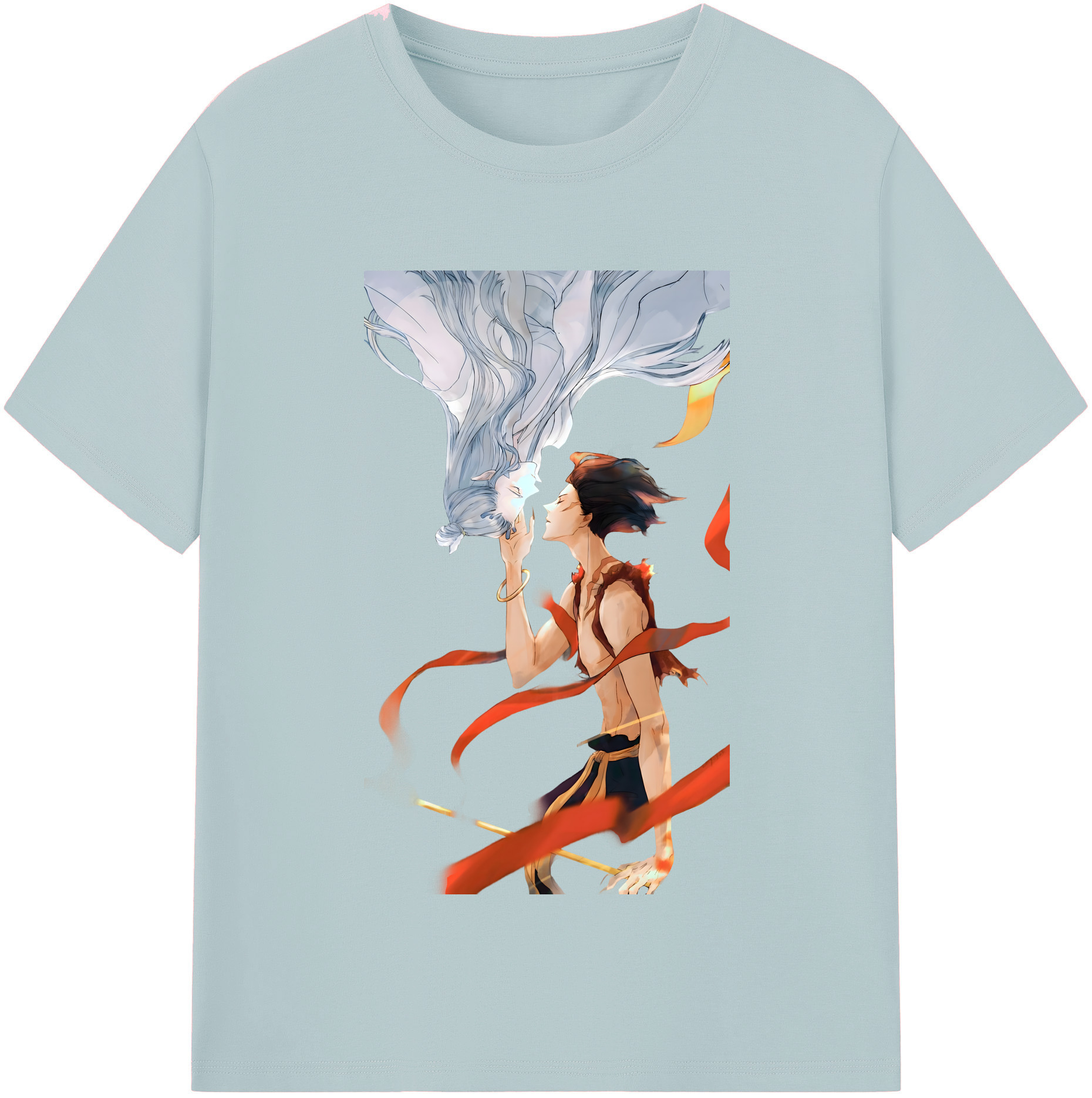 （画像用） Ne Zha 2 ナタ 魔童の大暴れ 綿100％半袖Tシャツ（フロントプリント）